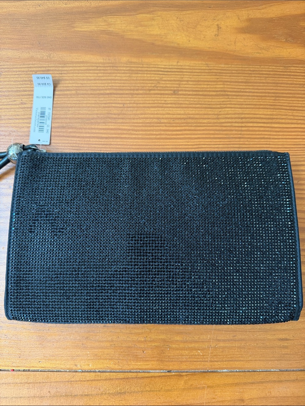 Victoria’s Secret Black Sparkle Wristlet, NWT